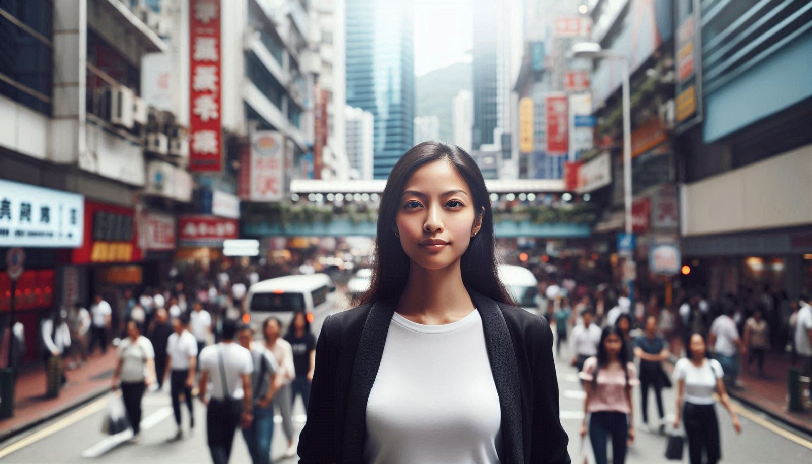 A person standing confidently in a crowd, representing the concept of being true to oneself in a world that pressures conformity.